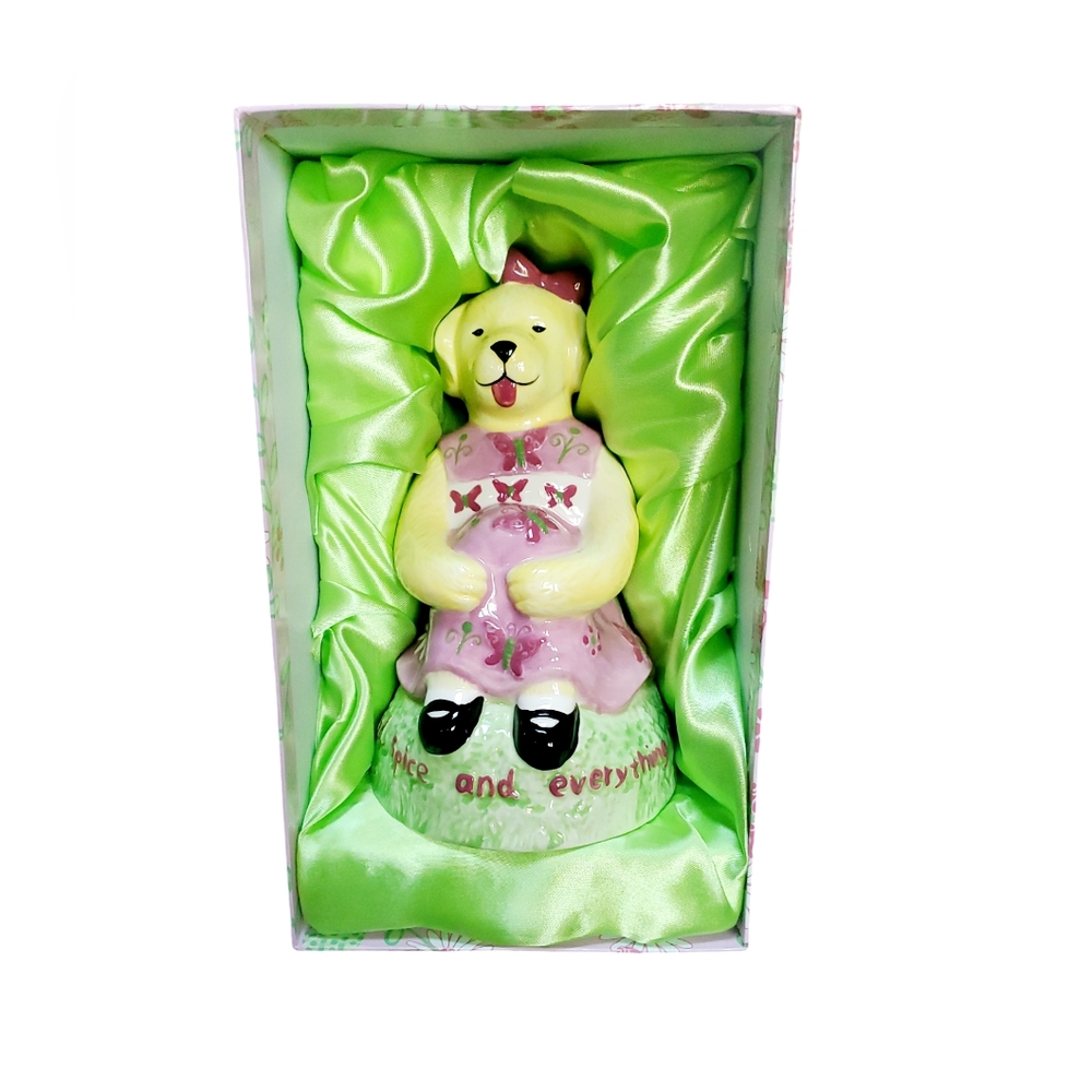 Kelly B Rightsell Designs For Pickles Ceramic Coin Bank Sunny Coin Bank 9" NIB